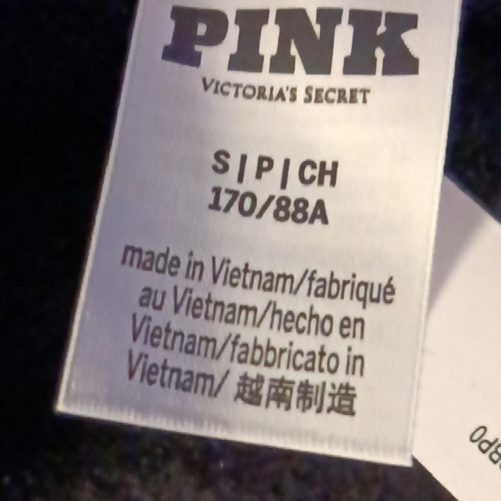 PINK Victoria's Secret Black Hoodie with Red Flame Heart Graphic - Picture 7 of 8